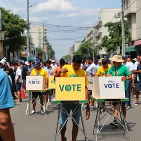 votação para novas ruas com telões