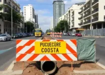 obras na rede de esgoto