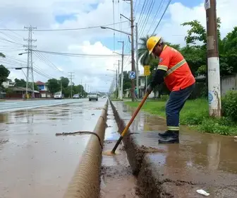 limpeza de drenagem em Cuiabá