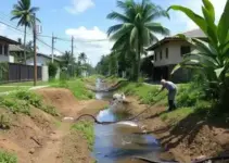 limpeza de córrego