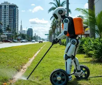robôs na limpeza das avenidas